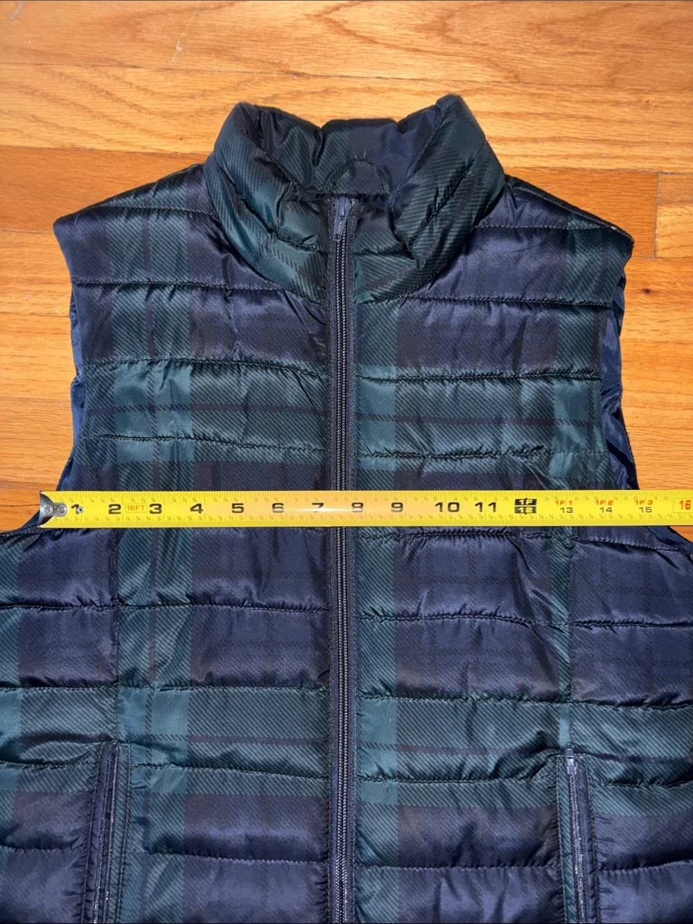 Awesome Black Watch Plaid Quilted Vest